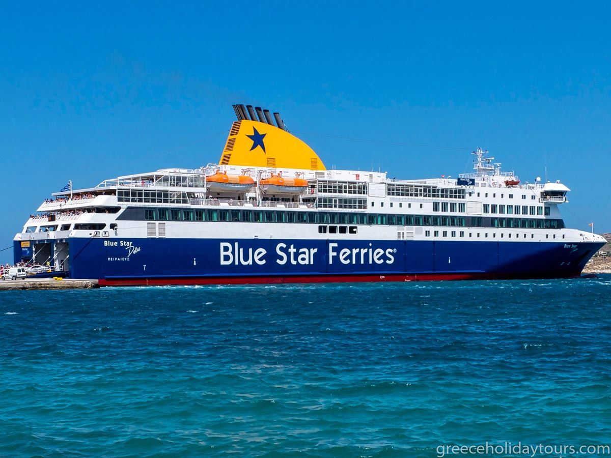 The Blue Star Delos ferry in Mykonos